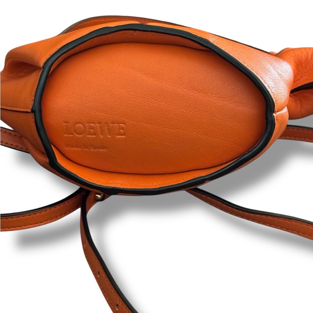 Mini Elephant Calfskin / Leather Crossbody Shoulder Bag in VIVID ORANGE - Picture 2 of 14